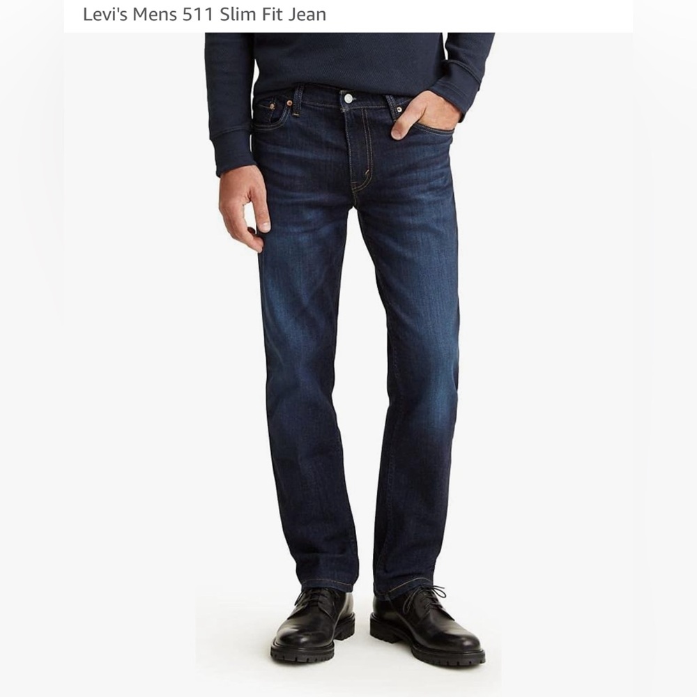 NWT Levi’s 511 Slim Fit Jeans Dark Blue Flex Eco Performance 31x30